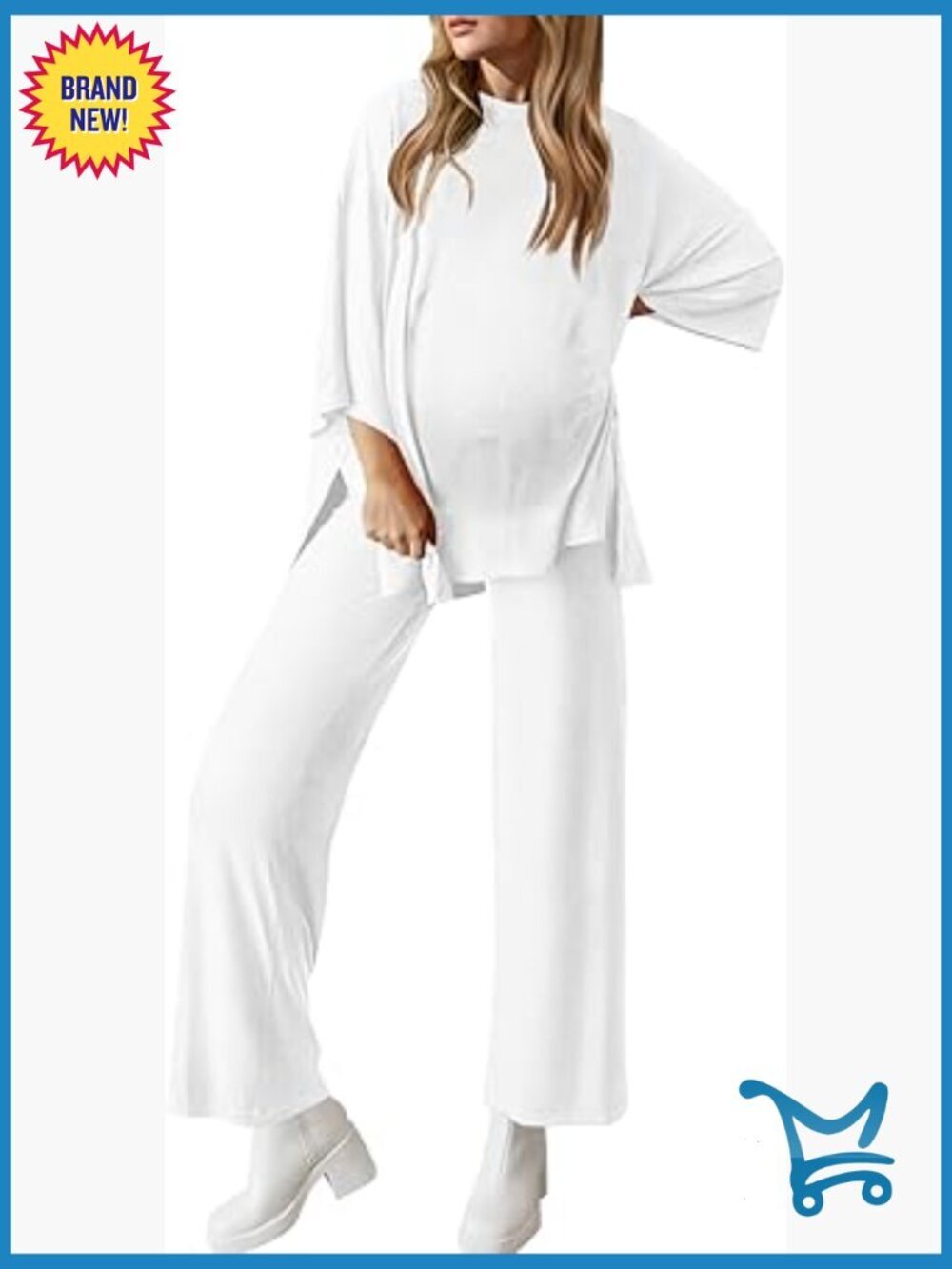 Maternity Pajama Set 2 Piece Long Sleeve Lounge with Pockets